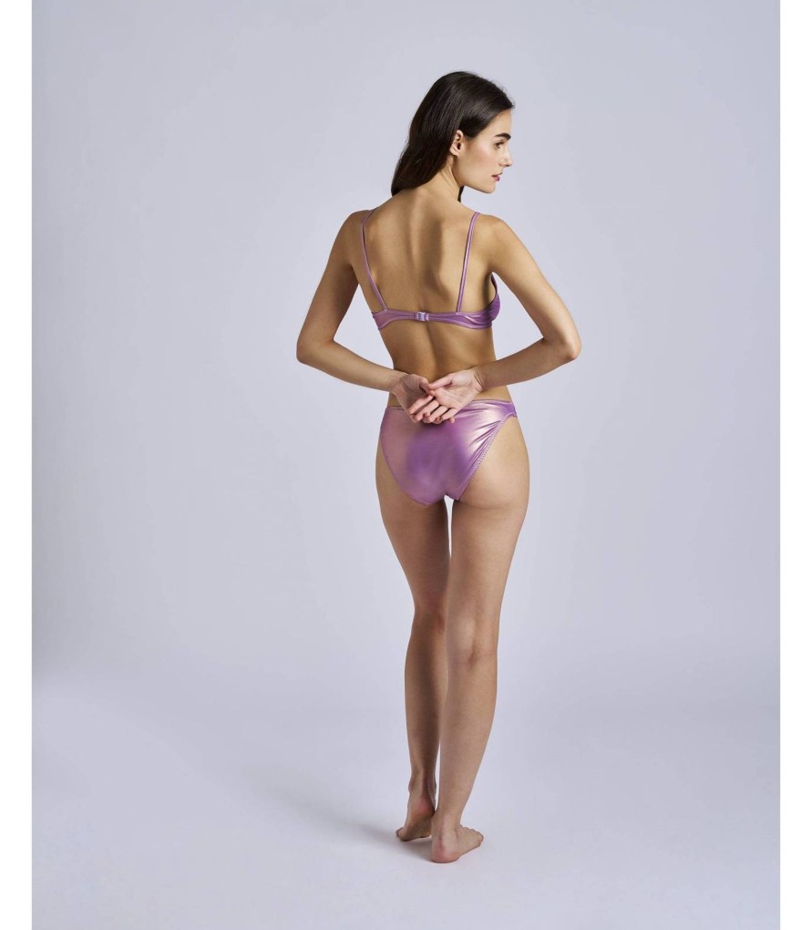 Banadores Y Bikinis | TCN Bikini Pince Con Tejido Brillante Color Lavanda