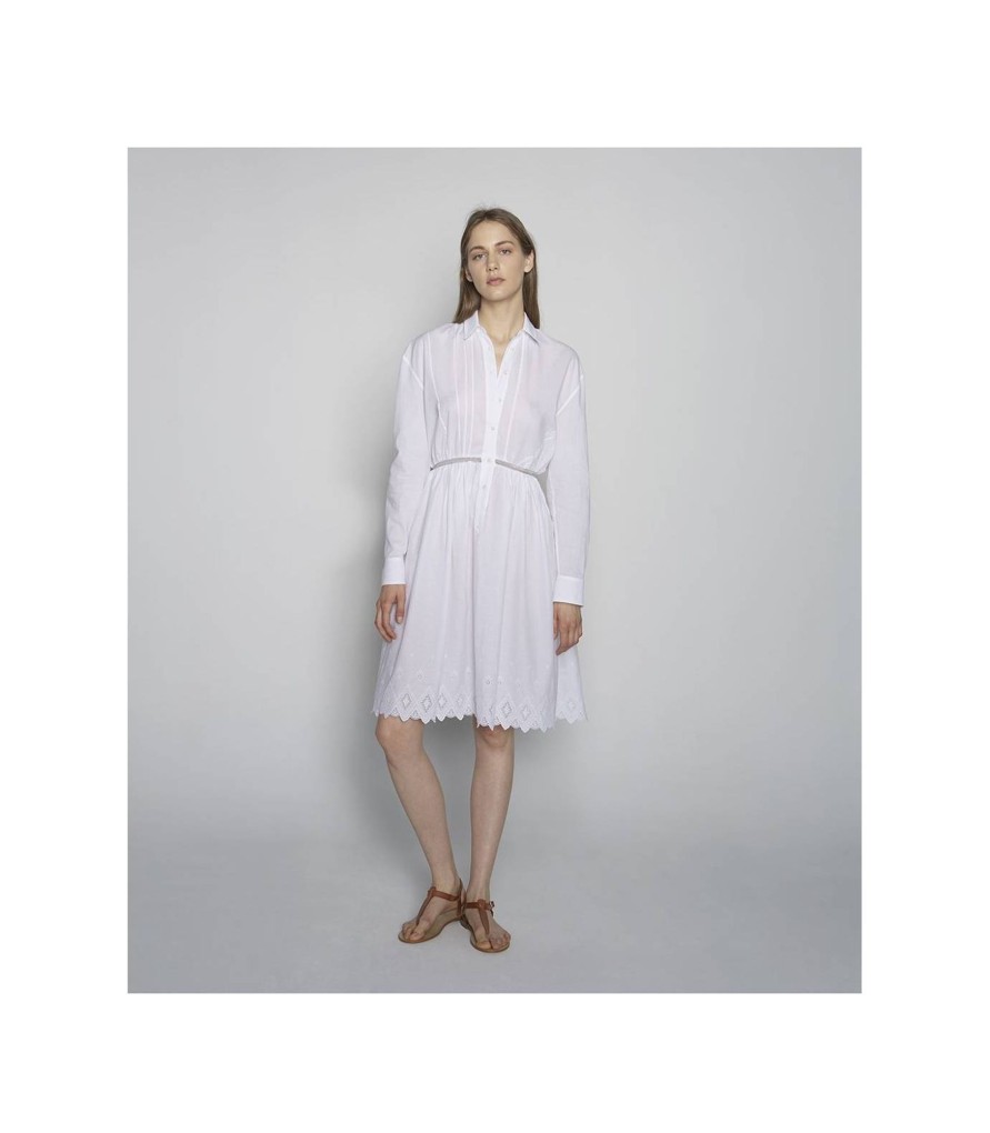 Vestidos Faldas Y Monos | TCN Embroidered White Shirt Dress