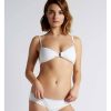 Banadores Y Bikinis | TCN Bikini Pince Liso Con Vivo Plateado Color Blanco