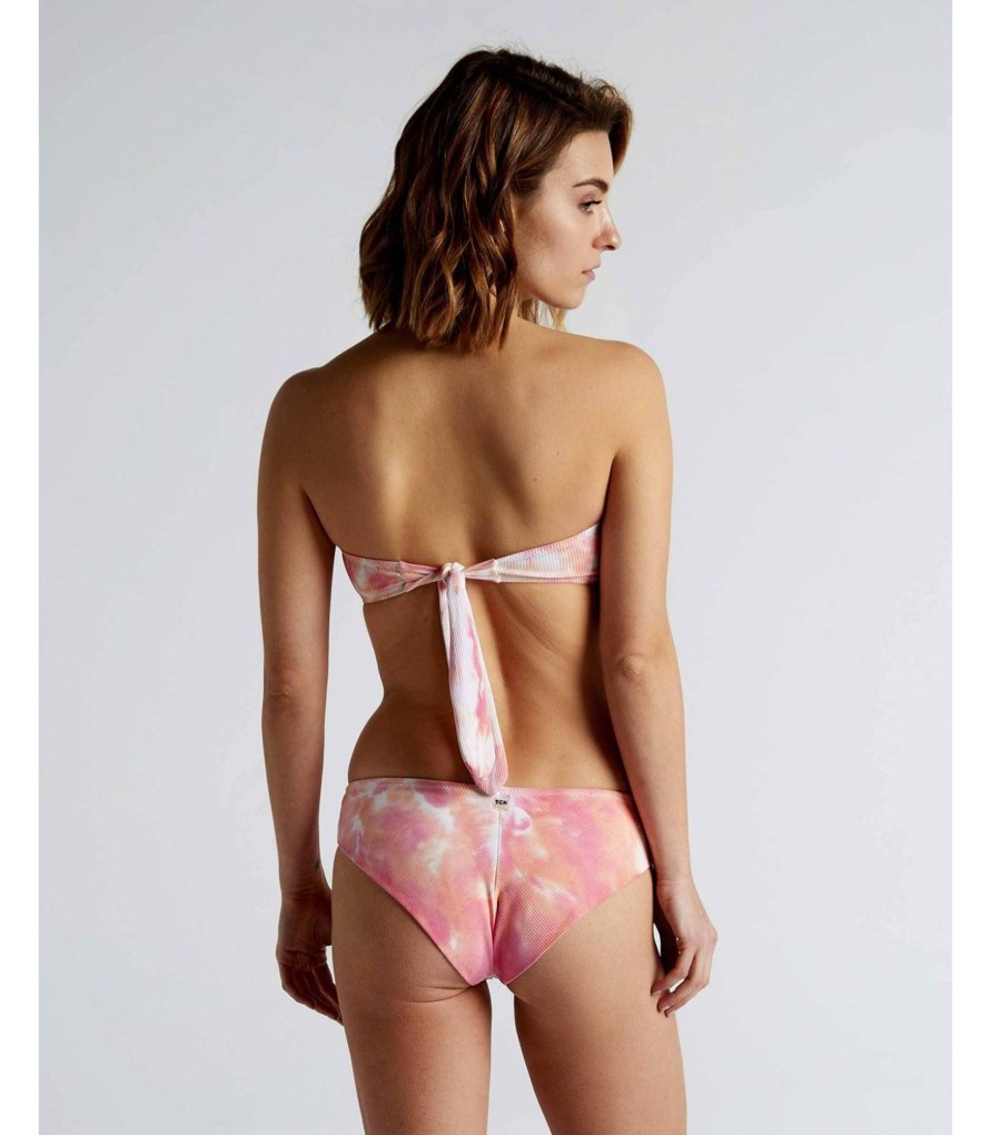 Banadores Y Bikinis | TCN Bikini Bandeau Con Tintura Tye Dye Color Rosa