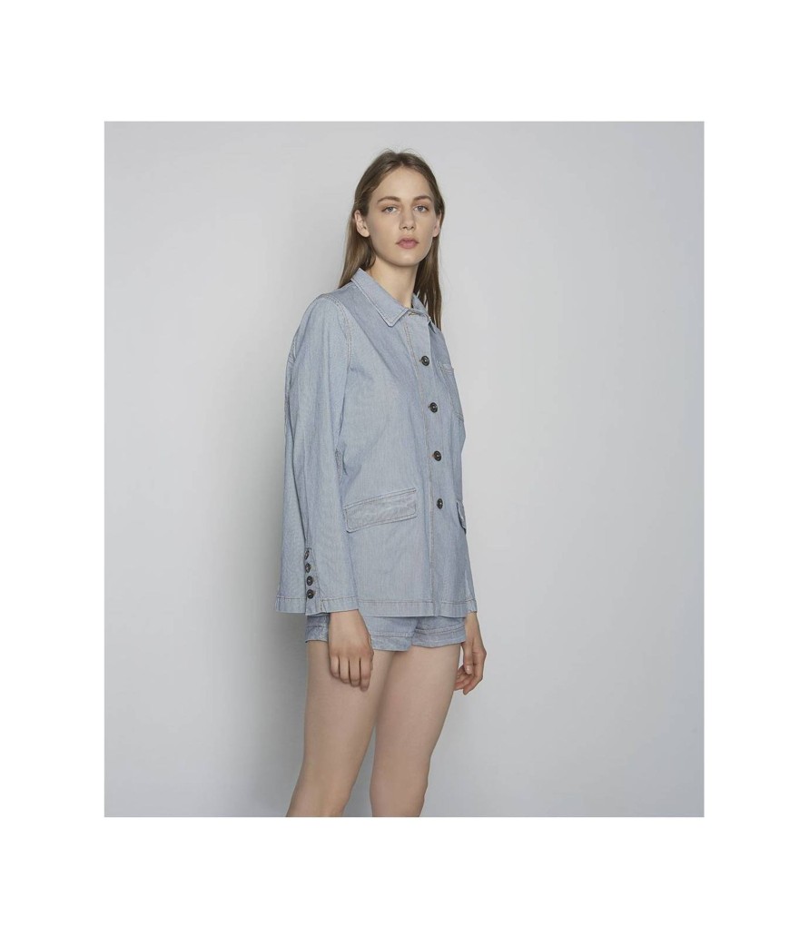 Abrigos Cazadoras Americanas | TCN Striped Denim Jacket