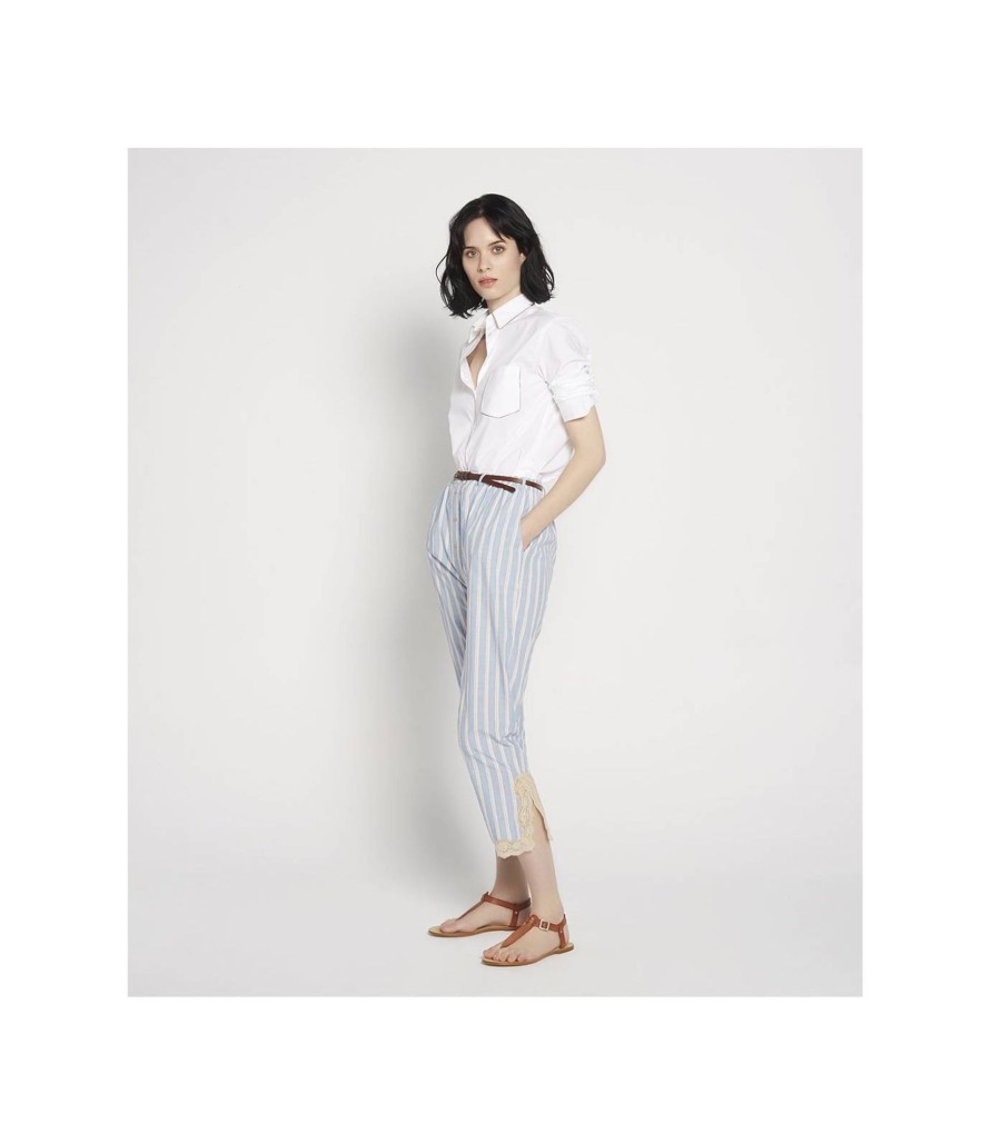 Pantalones Y Shorts | TCN Red Striped Belted Trousers