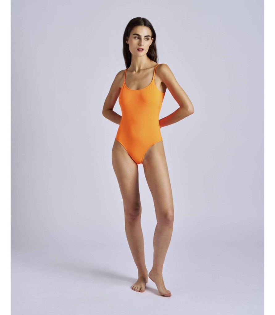 Banadores Y Bikinis | TCN Mallot Nathalie Neon Color Naranja